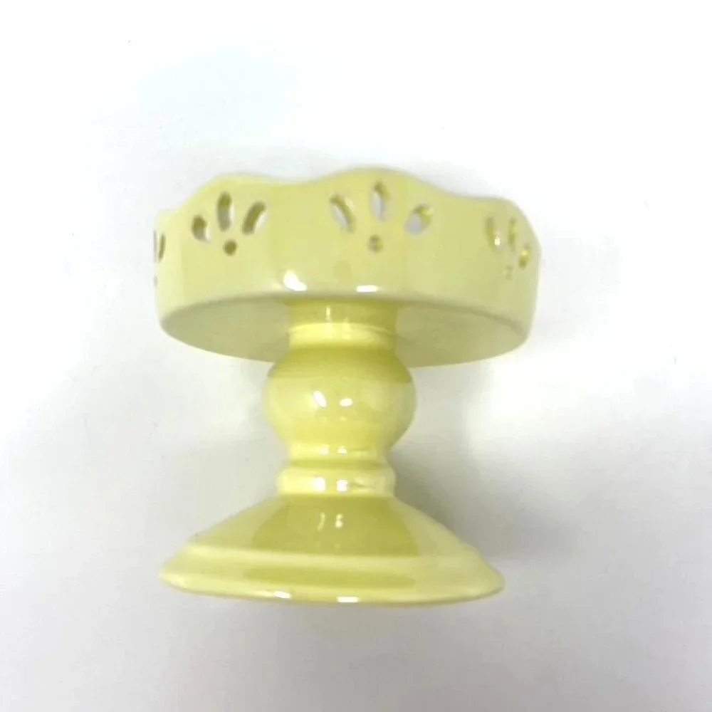 Target Ceramic Iridescent Pedestal Dish Candy Decor Pink Yellow